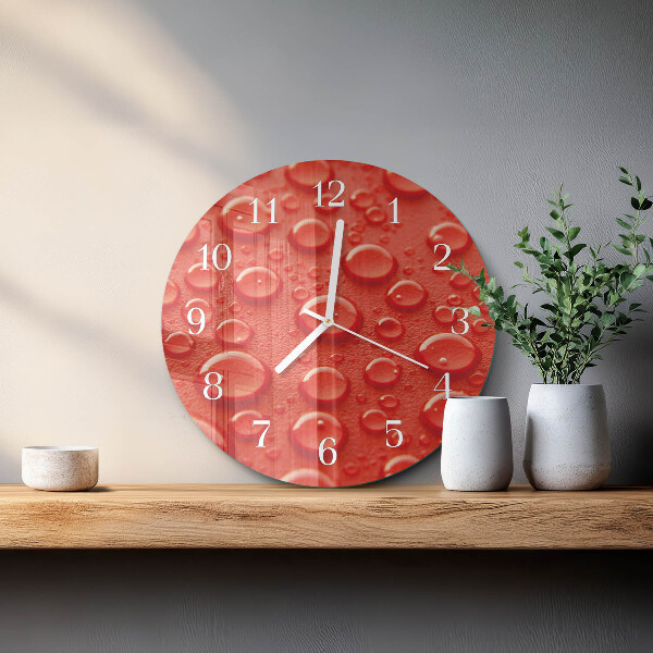 Horloge ronde Gouttes d'eau