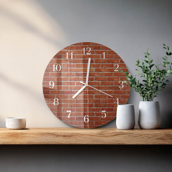 Horloge ronde Mur de briques