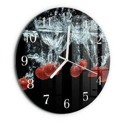 Horloge ronde Fraises