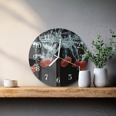 Horloge ronde Fraises