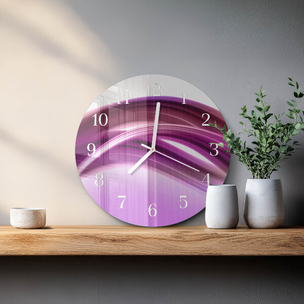 Horloge ronde Lignes abstraites