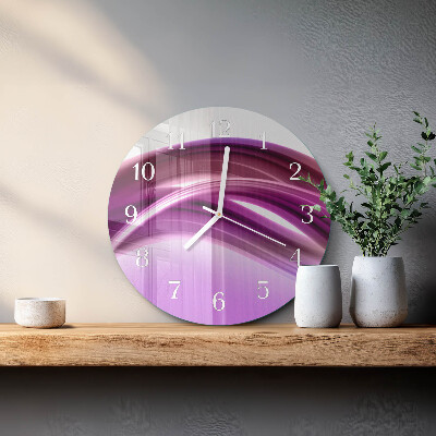 Horloge ronde Lignes abstraites