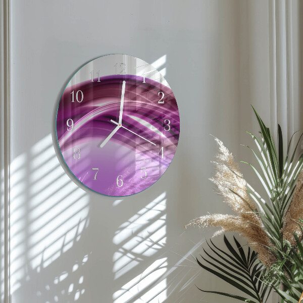 Horloge ronde Lignes abstraites