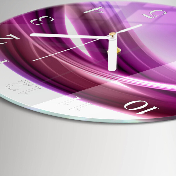 Horloge ronde Lignes abstraites