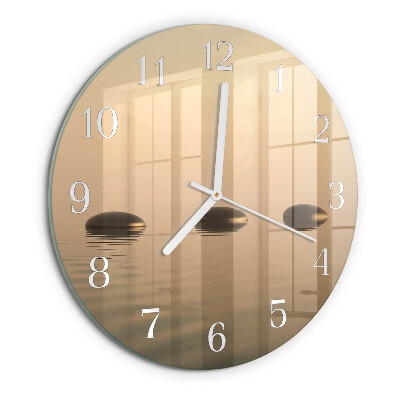 Horloge ronde Pierres Eau