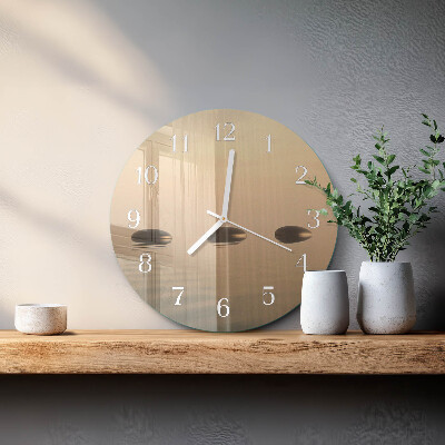 Horloge ronde Pierres Eau