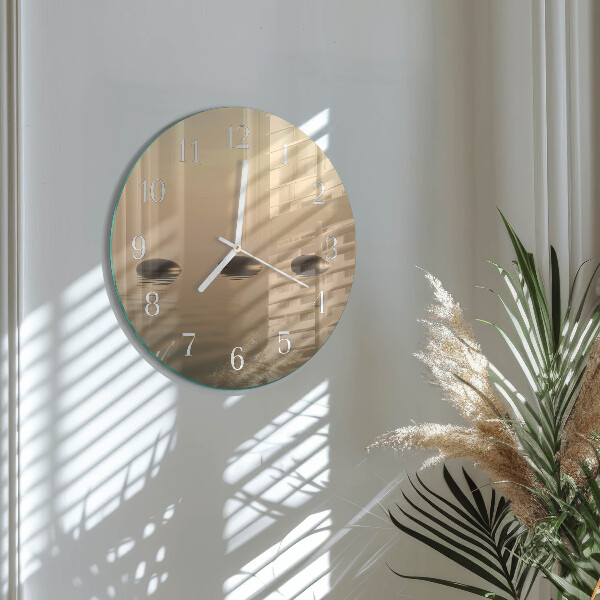 Horloge ronde Pierres Eau