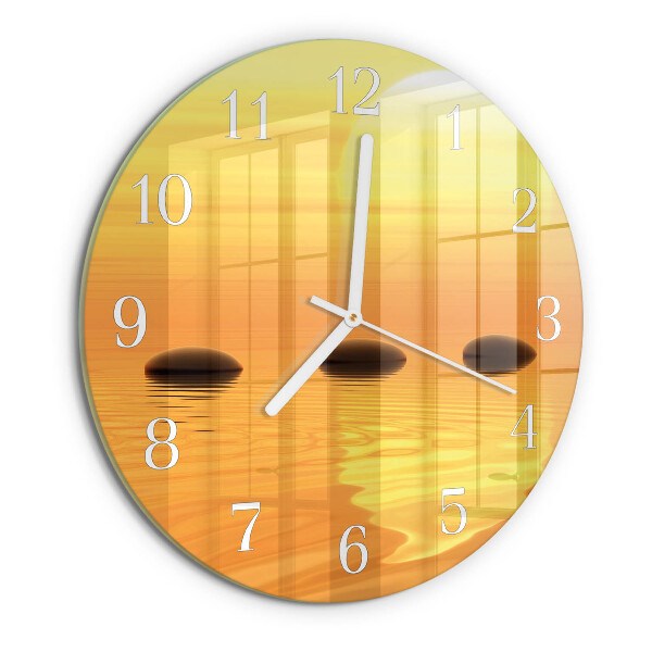 Horloge ronde Eau Soleil