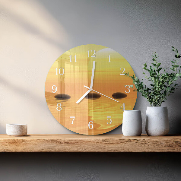 Horloge ronde Eau Soleil