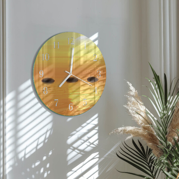 Horloge ronde Eau Soleil