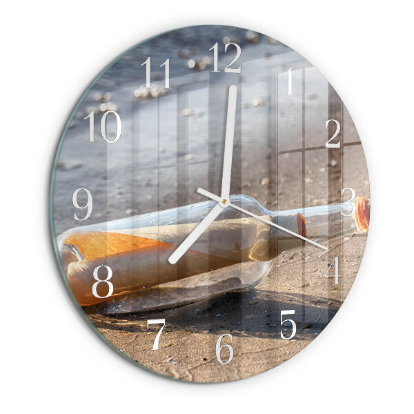 Horloge ronde Lettre en bouteille