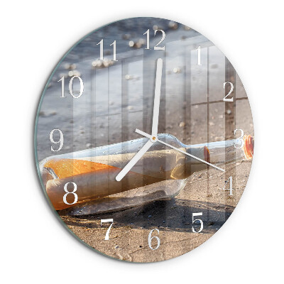 Horloge ronde Lettre en bouteille