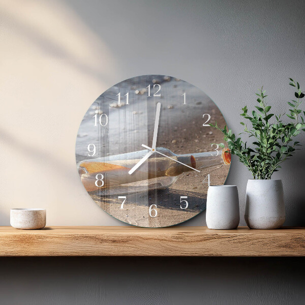 Horloge ronde Lettre en bouteille