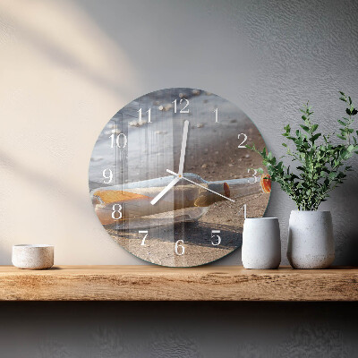 Horloge ronde Lettre en bouteille