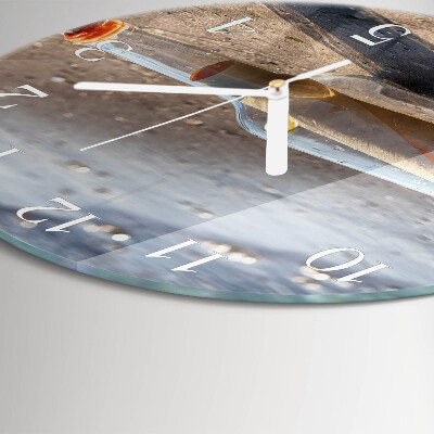 Horloge ronde Lettre en bouteille
