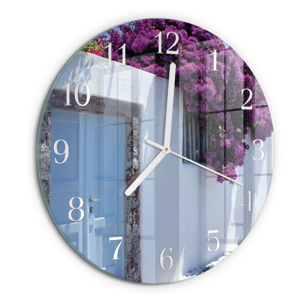 Horloge ronde Fleurs d'accueil