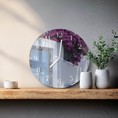 Horloge ronde Fleurs d'accueil