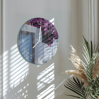 Horloge ronde Fleurs d'accueil