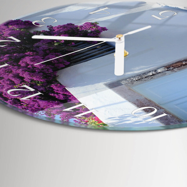 Horloge ronde Fleurs d'accueil