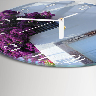 Horloge ronde Fleurs d'accueil