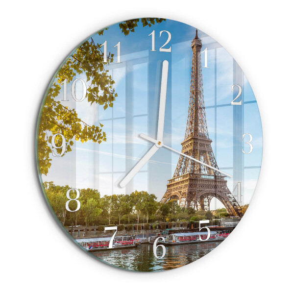 Horloge ronde Tour Eiffel Paris