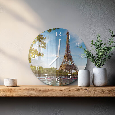 Horloge ronde Tour Eiffel Paris