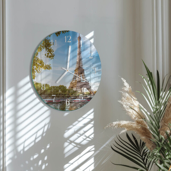 Horloge ronde Tour Eiffel Paris