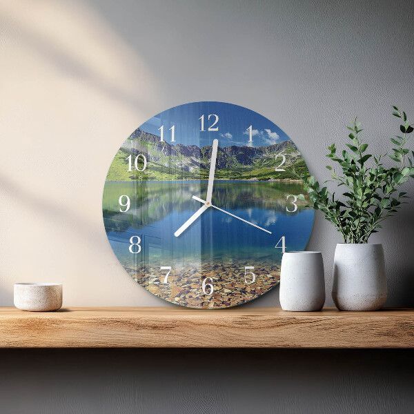 Horloge ronde Lac de montagne