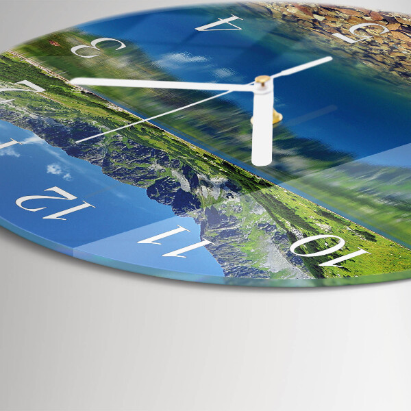 Horloge ronde Lac de montagne