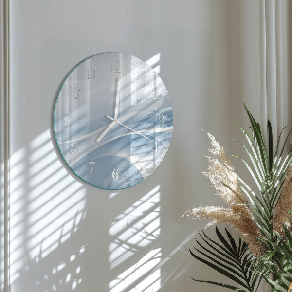 Horloge ronde Lignes abstraites