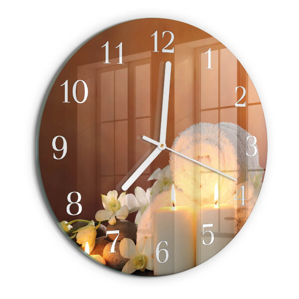 Horloge ronde Bougies de spa