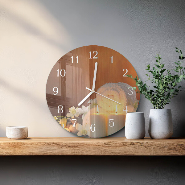 Horloge ronde Bougies de spa