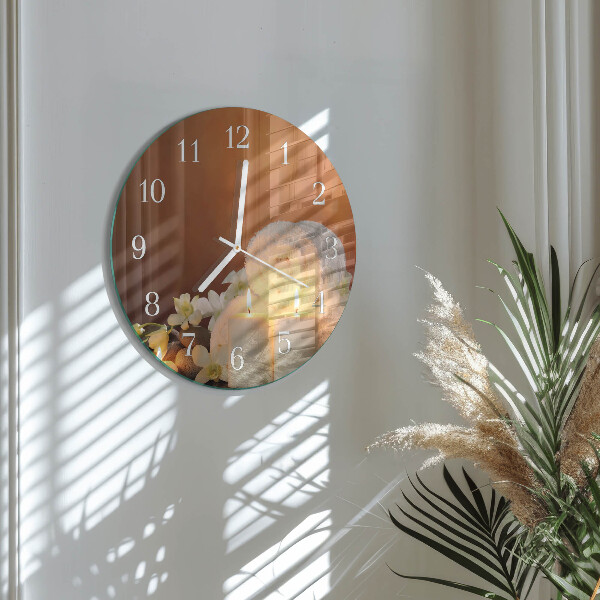 Horloge ronde Bougies de spa