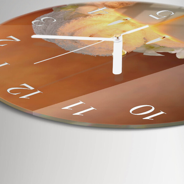 Horloge ronde Bougies de spa