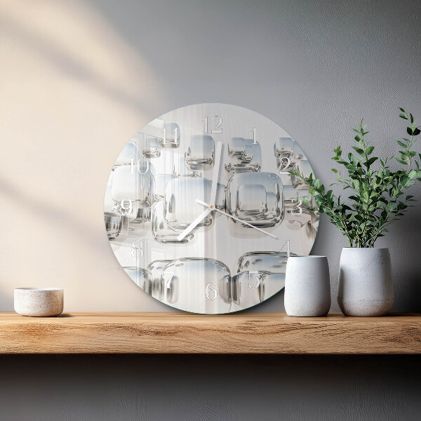 Horloge ronde Cube 3D