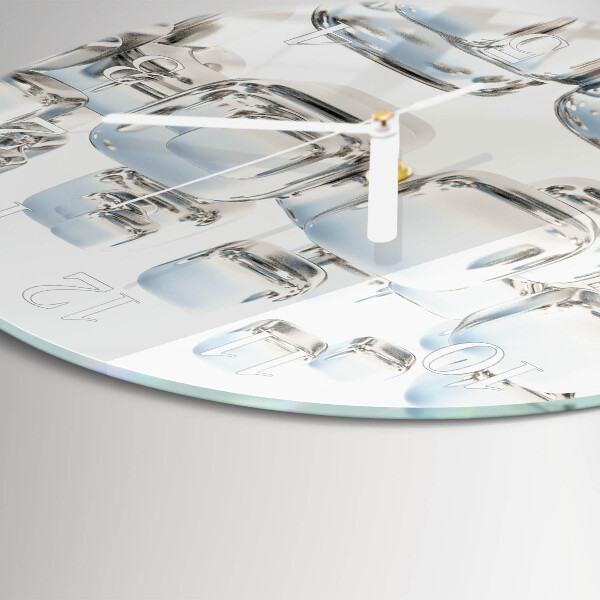 Horloge ronde Cube 3D