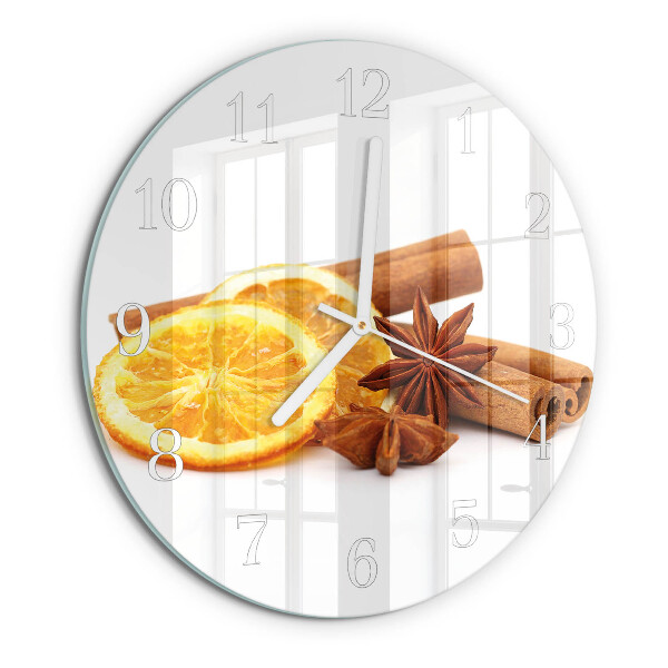 Horloge ronde Vanille au citron