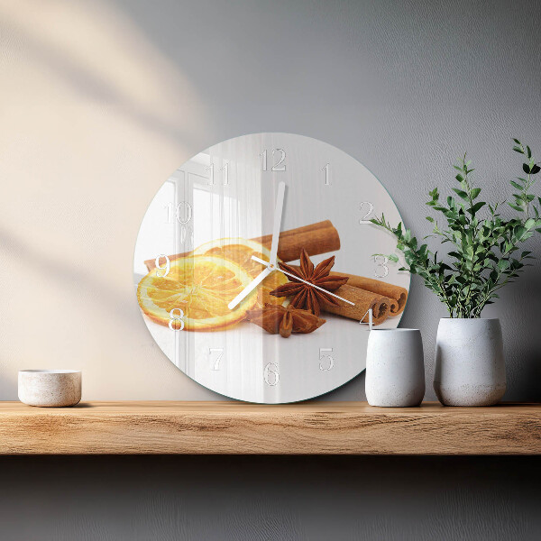 Horloge ronde Vanille au citron