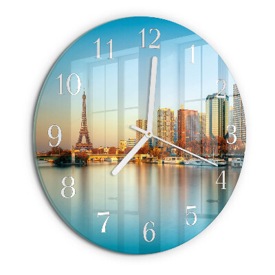 Horloge ronde Tour Eiffel Paris