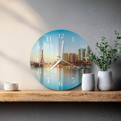Horloge ronde Tour Eiffel Paris