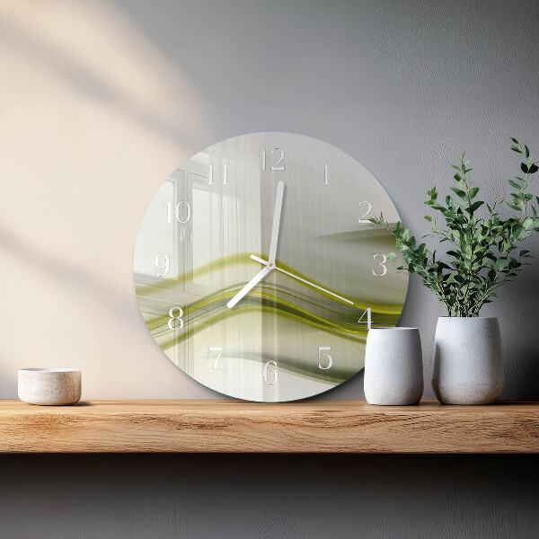 Horloge ronde Lignes abstraites