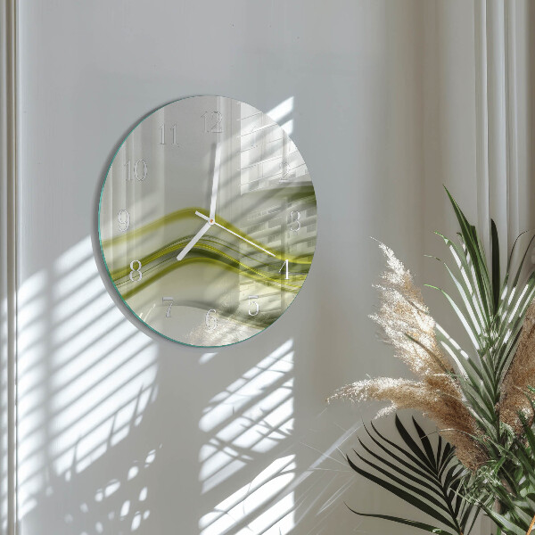 Horloge ronde Lignes abstraites