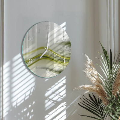 Horloge ronde Lignes abstraites
