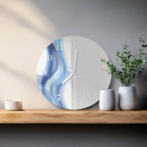 Horloge ronde Fumée abstraite
