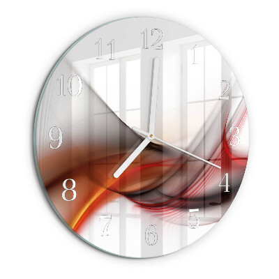 Horloge ronde Lignes abstraites
