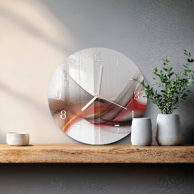 Horloge ronde Lignes abstraites