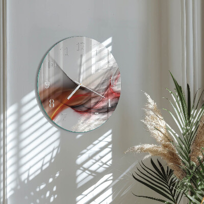 Horloge ronde Lignes abstraites