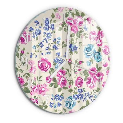 Horloge ronde Roses