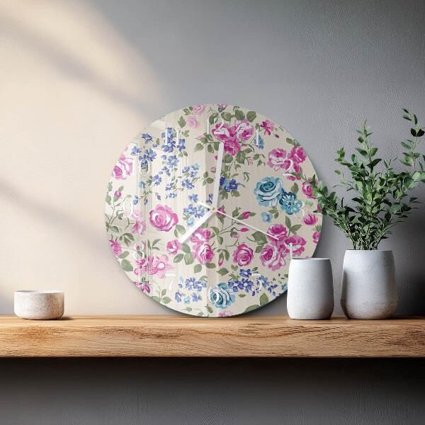 Horloge ronde Roses
