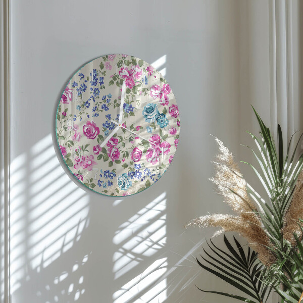 Horloge ronde Roses
